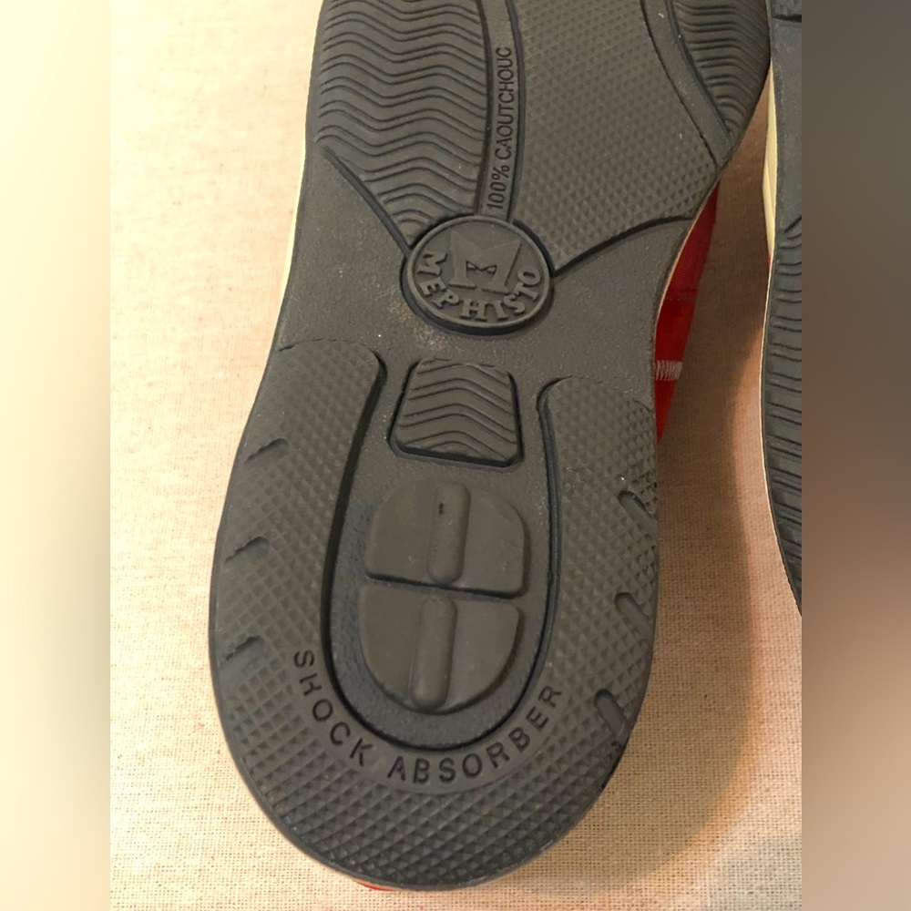Mephisto Allrounder Sneakers, Red Nubuck and Cotton Canvas. Woman’s Size 8 - Picture 3 of 12